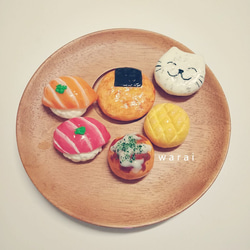 糖霜菠蘿麵包 磁鐵 麵包 擬真食物 居家裝飾 造型磁鐵   warai手作 第3張的照片