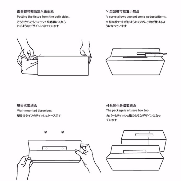 M / tissue box - Black 第9張的照片