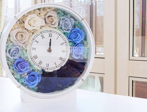 オーダーメイド グラデーション花時計 掛け時計・置き時計 chatnoir  