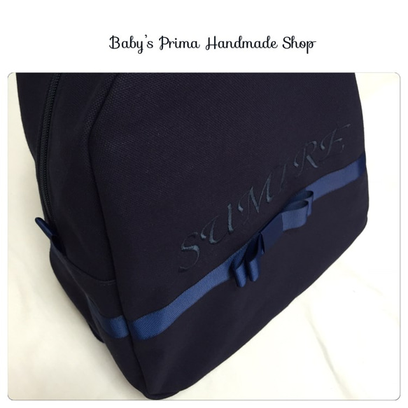 お受験用リュック（ネイビー×ネイビー） その他入園グッズ prima