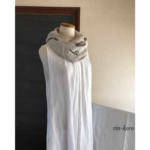 最大15%OFFクーポン 70 春夏 ネックウォーマー＊mademoiselle＊ミナ リネン トップス