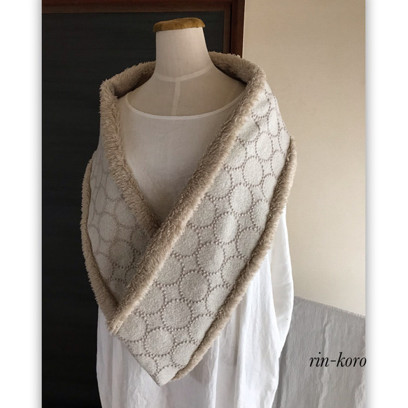 贅沢♪ ボア スヌード ＊ウールtambourine ecru＊ミナペルホネン  