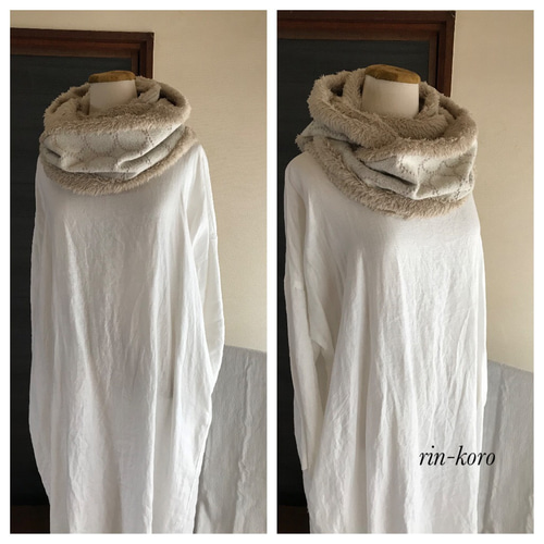 贅沢♪ ボア スヌード ＊ウールtambourine ecru＊ミナペルホネン  