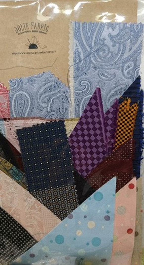 正絹西陣織ネクタイ地ハギレセット003 3枚目の画像
