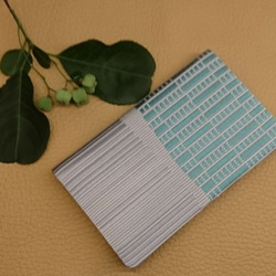 絹織物名刺・カード入れ  博多織（中ブルー） 3枚目の画像
