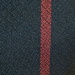 撥水加工済み、絹織物西陣織三角ポーチ ドット 赤 裏黒赤 6枚目の画像