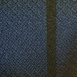 撥水加工済み、絹織物西陣織三角ポーチ ドットブルー  裏青黒 6枚目の画像