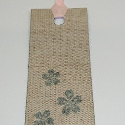 絹織物西陣織しおり　桜（黒地） 4枚目の画像