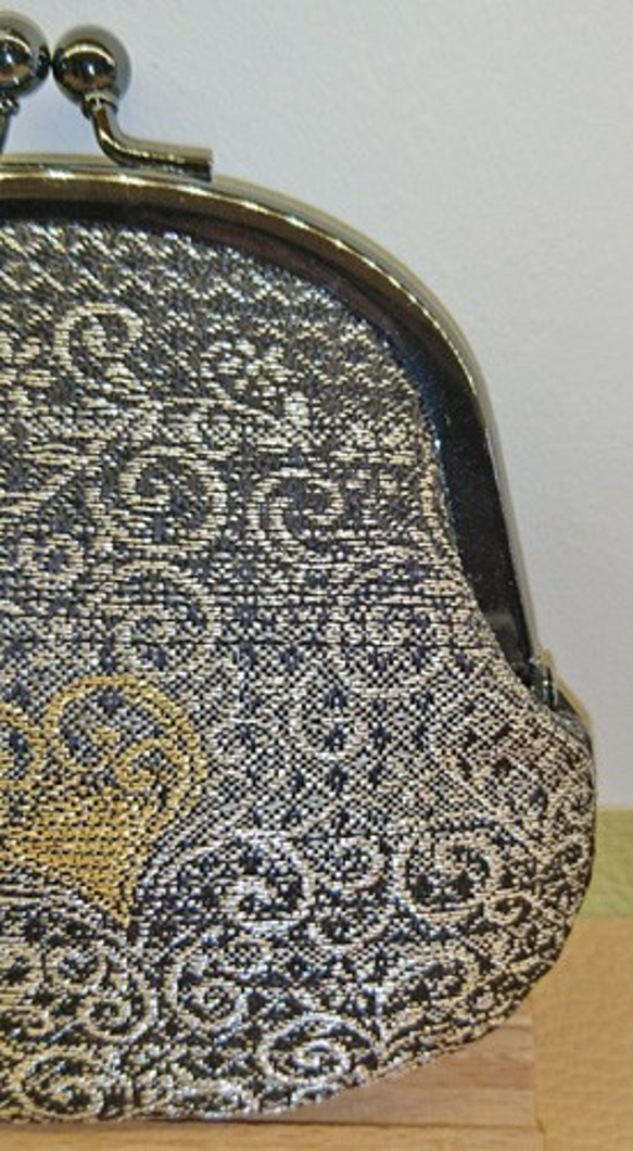 絹織物西陣織　3.3寸　ハート唐草 1枚目の画像