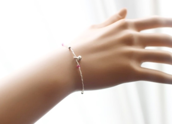 ruby＊pyrite＊silverbracelet 3枚目の画像