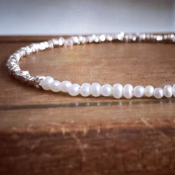 karen silver*pearl*bracelet 1枚目の画像