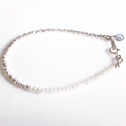 karen silver*pearl*bracelet 2枚目の画像