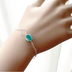 blueopal*silver bracelet 3枚目の画像