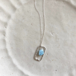 larimar*silver necklace 2枚目の画像