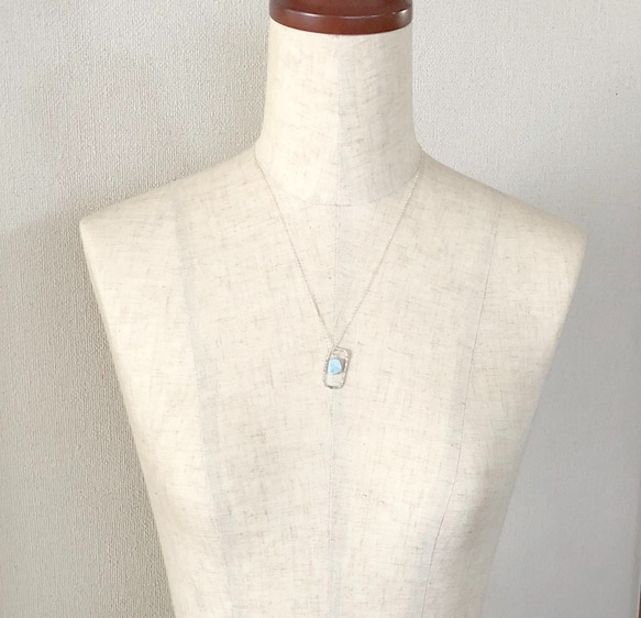 larimar*silver necklace 3枚目の画像