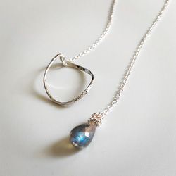 labradorite*silver necklace 1枚目の画像