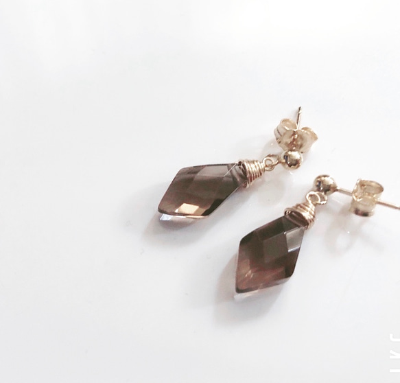 smoky quartz*pierce 2枚目の画像