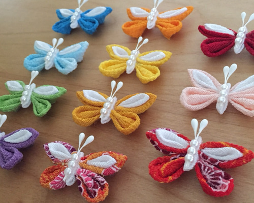 つまみ細工 髪飾り ヘアクリップ 滑り止め つまみ細工 髪飾り ヘアクリップ 滑り止め