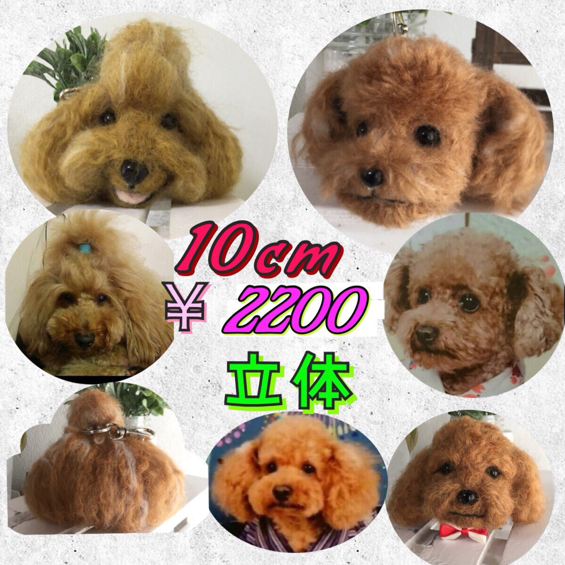 羊毛フェルト　オーダー　EブルFブルブリー　顔半立体