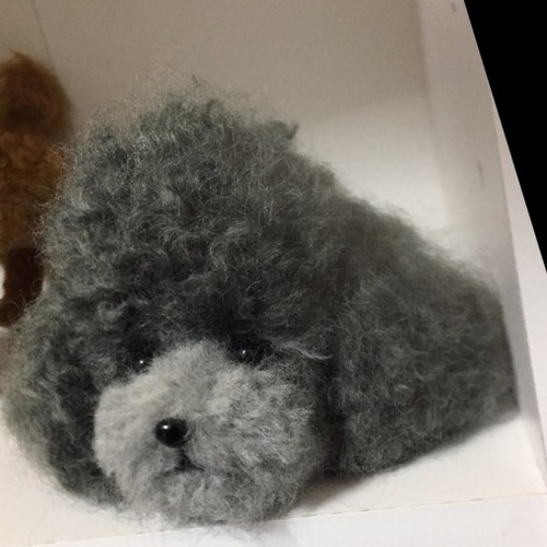 オーダーメイド】羊毛フェルト 立体顔だけキーホルダー 羊毛フェルト