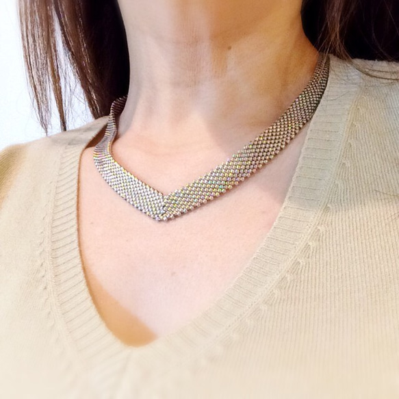 大人シリーズSimple Silver Color Necklace☆ 3枚目の画像