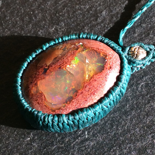 カンテラオパール マクラメネックレス ❁Luna celeste