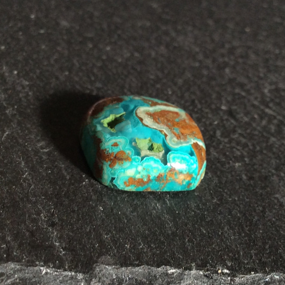 天然石 マクラメ ペンダント クリソコラマラカイトキュープライト PN117 9枚目の画像