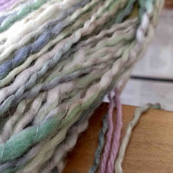 ナンシーコ〜手織りのスカーフ織り格子シリーズ - 紫の花の路地、レーン-A293 2枚目の画像