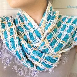 ナンシーコ〜手織りのスカーフ織り格子シリーズ--A294 1枚目の画像