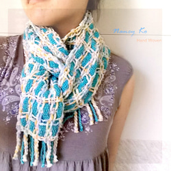 ナンシーコ〜手織りのスカーフ織り格子シリーズ--A294 2枚目の画像