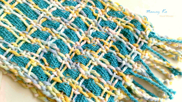 ナンシーコ〜手織りのスカーフ織り格子シリーズ--A294 6枚目の画像
