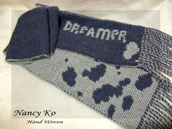 Nancy Ko手工梭織~天空藍雙層織圍巾-Dreamer-A125-超優惠特價品 第3張的照片