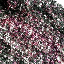 Nancy Ko手工梭織~長寬版寶石光紗巾,葡萄紫-A227 第3張的照片