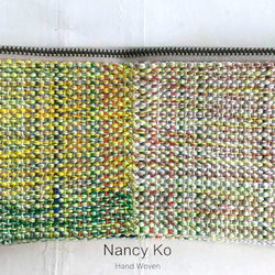 Nancy ko手工梭織~拼接棉質文青筆袋 第3張的照片