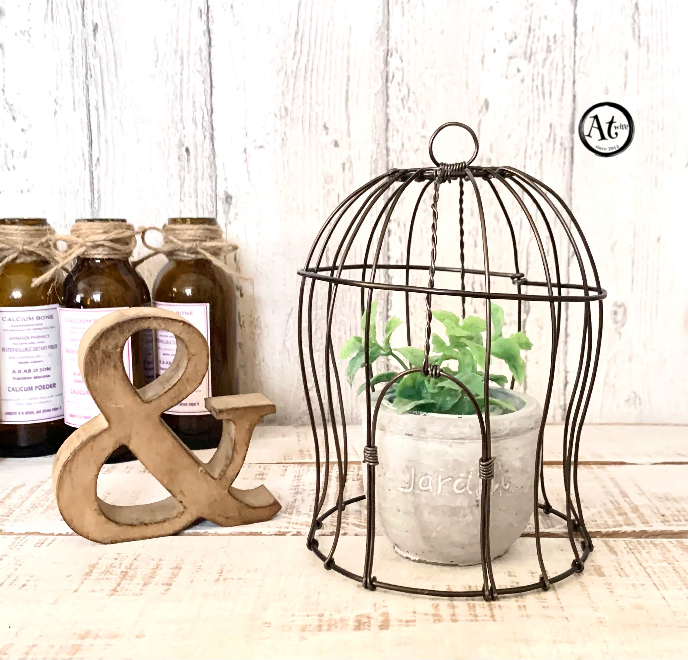 アンティークな鳥かご〜ワイヤーバードケージ ＊ワイヤー
