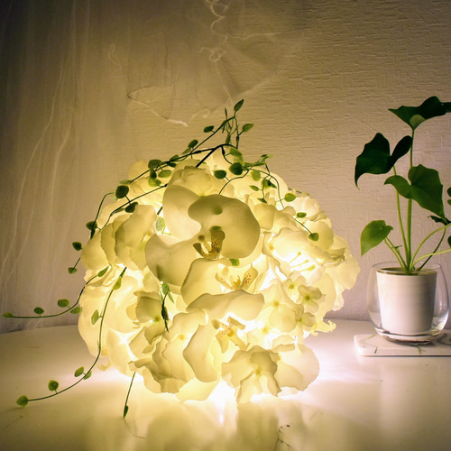 胡蝶之、夢灯り。 ｣ サイドテーブル 用 フラワー ランプ お花 テーブル