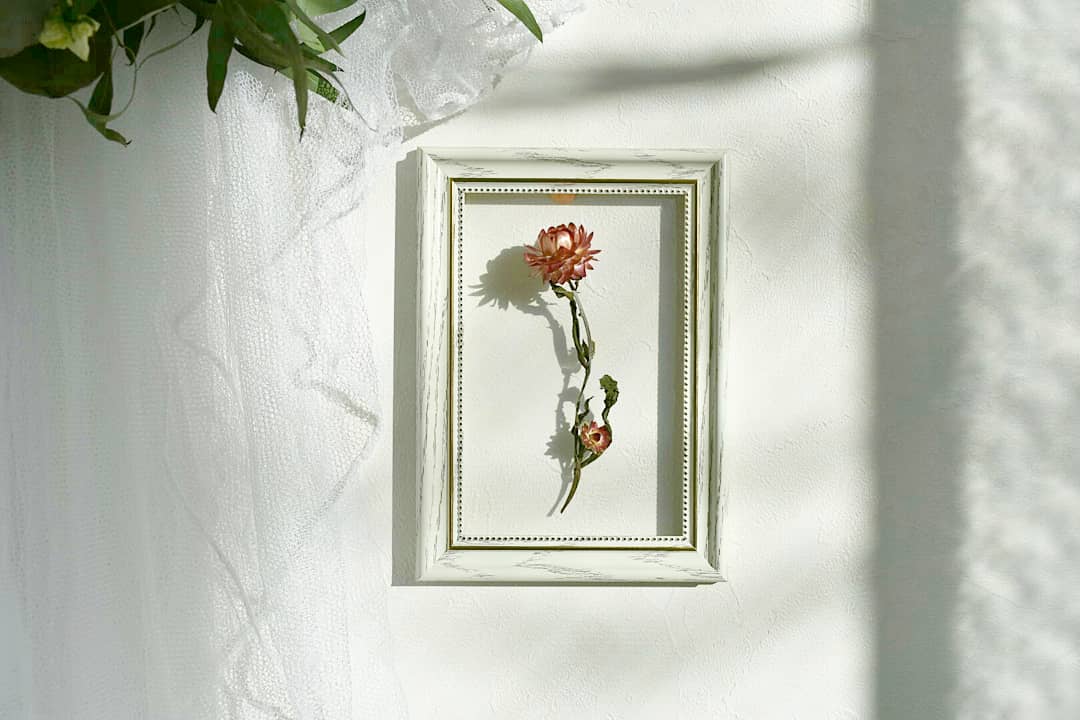 Barbara Mock 花と食器の静物画 金色フレーム 絵画