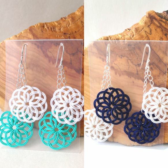 水引ピアス(曼荼羅ダブル) ピアス（フック・チェーン） あひ 通販