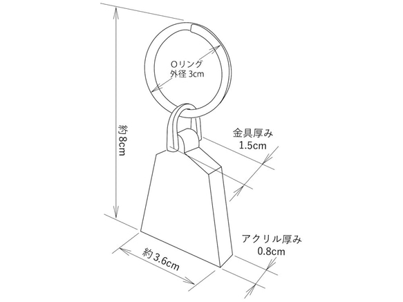 亞克力鑰匙扣Shogi類型3件清除 第3張的照片