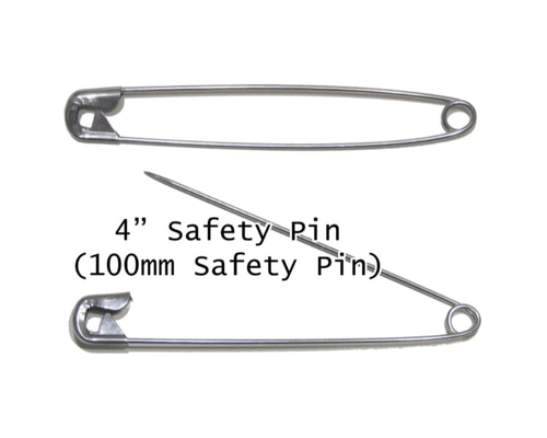 安全ピン 幅100ミリ 大きな安全ピン 10本セット ジャンボ安全ピン 4インチサイズ