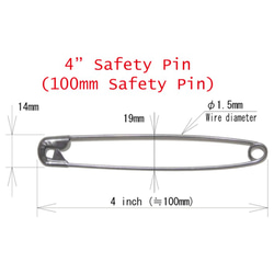 jumbo safety pin 4" (100 mm) 第4張的照片