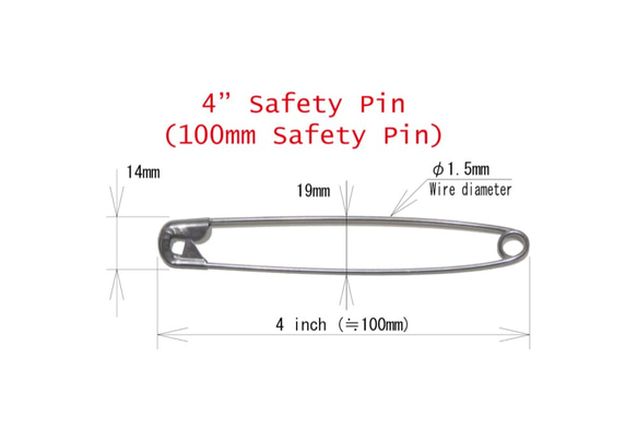 jumbo safety pin 4" (100 mm) 第4張的照片