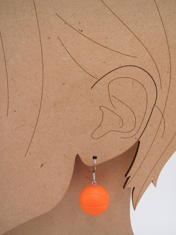 basketball ear ring orange 第2張的照片