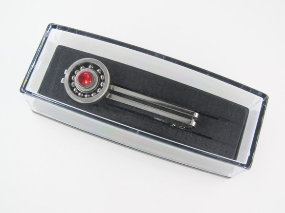 Rotating bearing tie clip red 第2張的照片