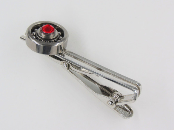 Rotating bearing tie clip red 第1張的照片