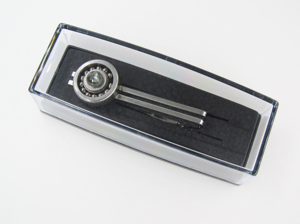 Rotating bearing tie clip black 第2張的照片