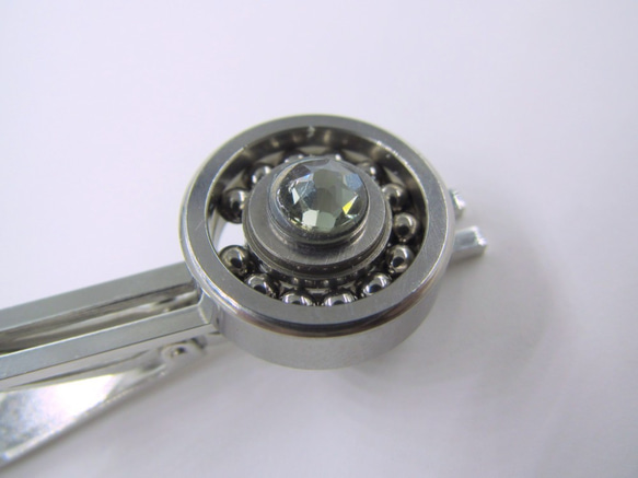 Rotating bearing tie clip black 第4張的照片