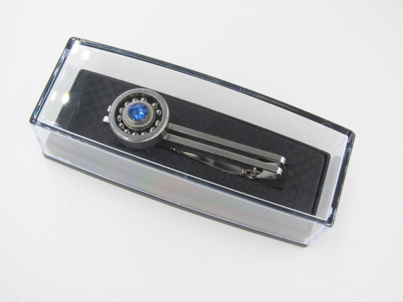 Rotating bearing tie clip blue 第2張的照片