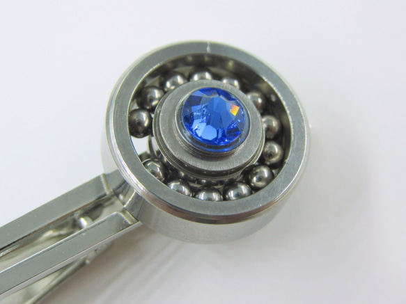 Rotating bearing tie clip blue 第4張的照片