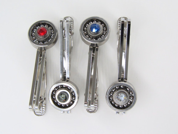 Rotating bearing tie clip blue 第6張的照片